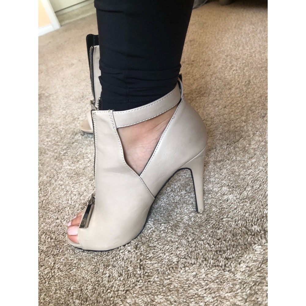 Aldo Zip Up Leather Heels
